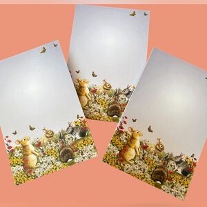3 new bunny notepads, made in the USA